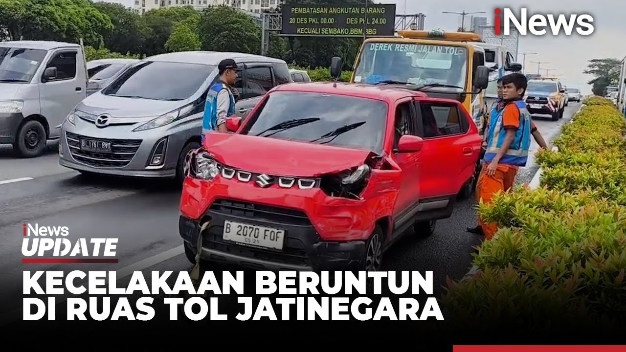 Sopir Hilang Konsentrasi, 6 Mobil Terlibat Kecelakaan Beruntun di Ruas Tol Jatinegara - iNews Update