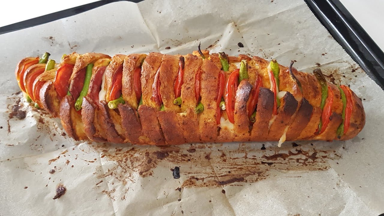 KAHVALTIDA PİŞMESİYLE BİTMESİ BİR OLDU 👌 5 DAKİKADA ÇOK PRATİK HAZIRLADIM.-KAHVALTILIK garlic bread