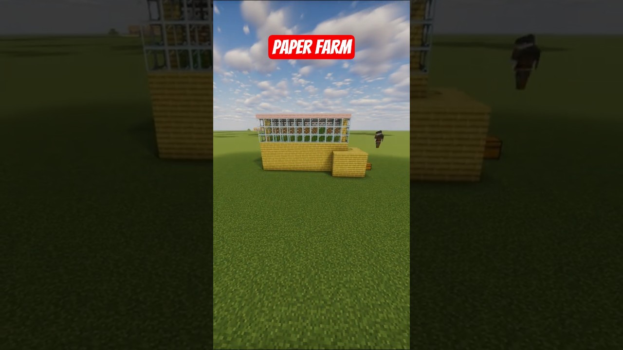 I CREATED PAPER FARM IN #minecraft #shorts