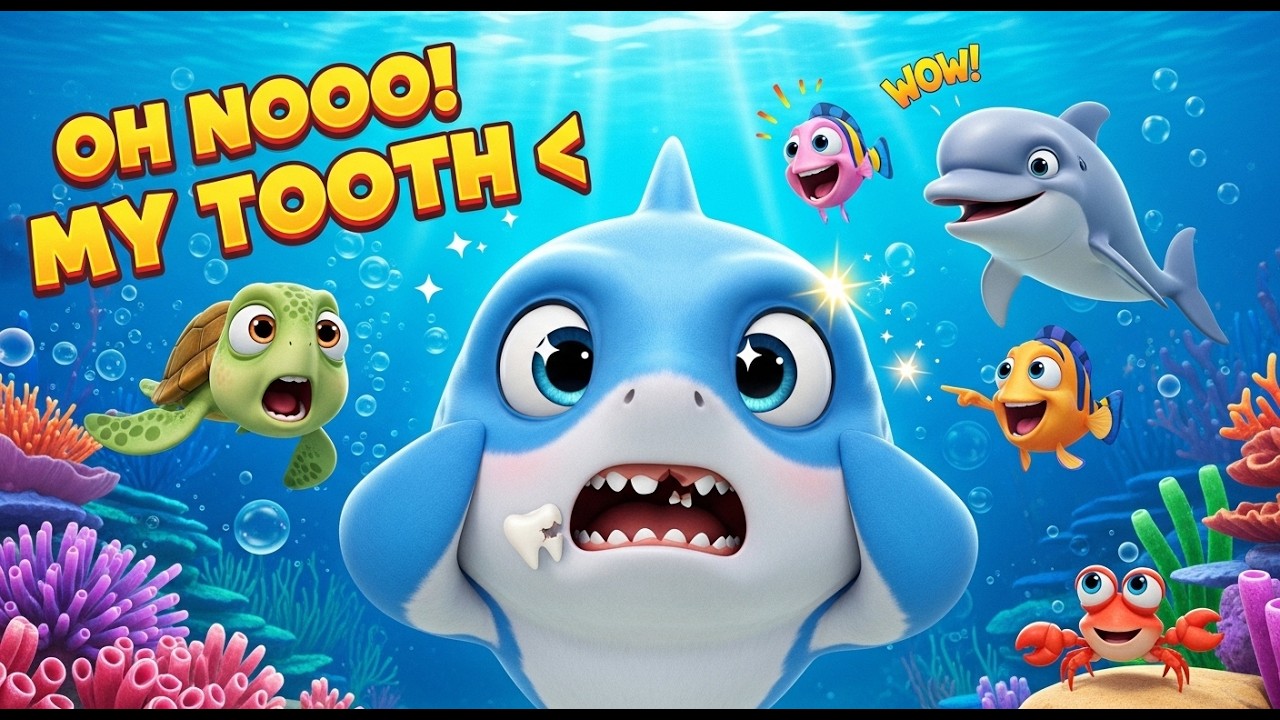 The Shark Who Lost a Tooth 🦈😱 | Funny Kids Story | 3D Animated Cartoon #babyshark #kidsstory