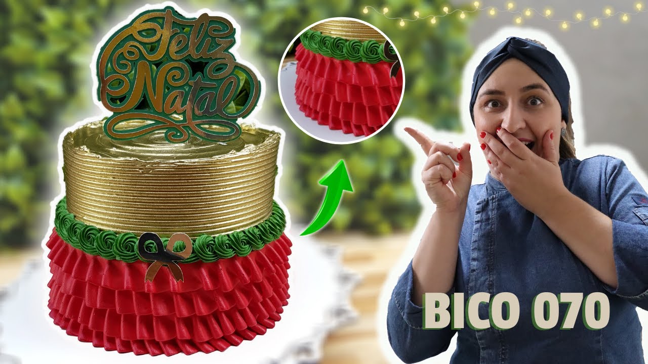 BOLO DE NATAL | Bico babado 070 tudo o que você precisa saber sobre ele