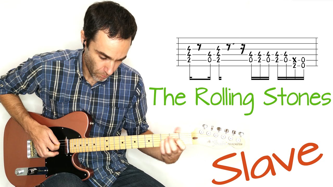 Slave - The Rolling Stones - Guitar lesson / tutorial / cover with tab
