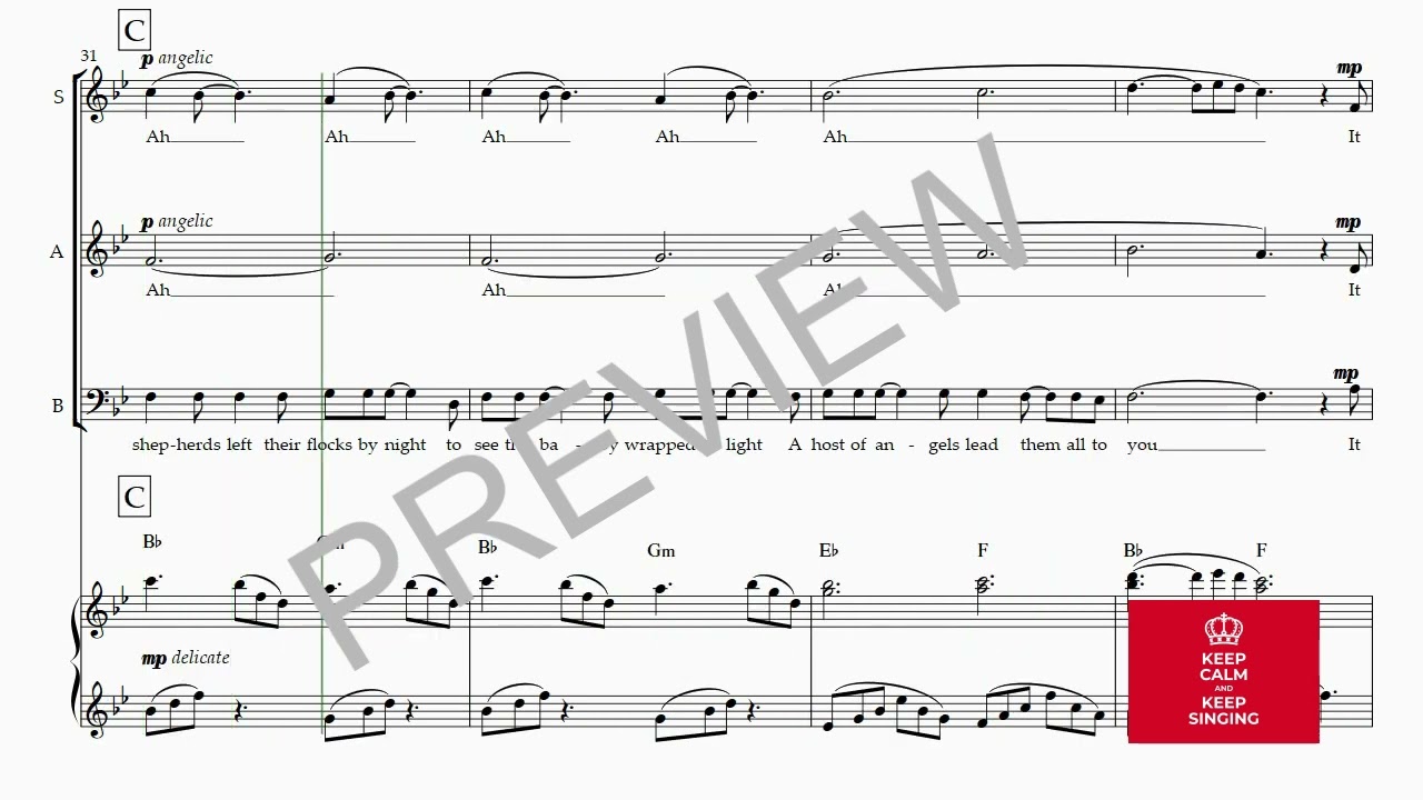 HALLELUJAH (Christmas version) SAB score