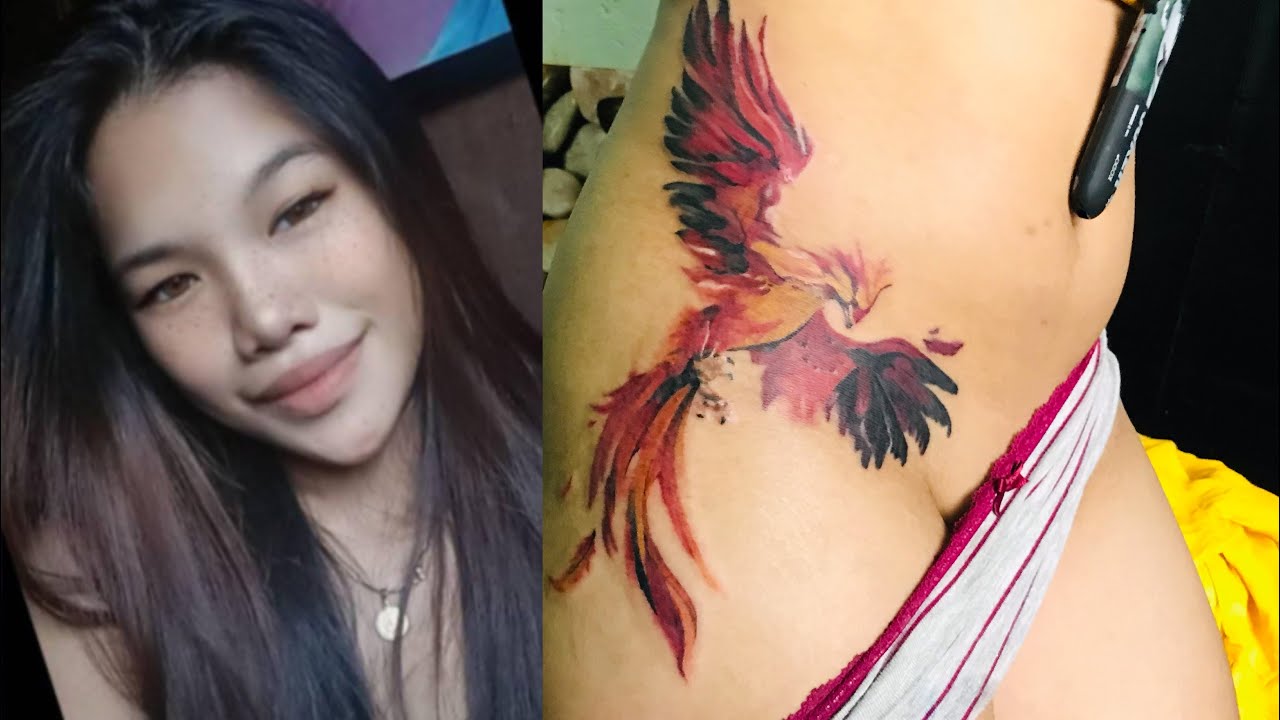 Ang laking ibon?  Phoenix tattooing on hips