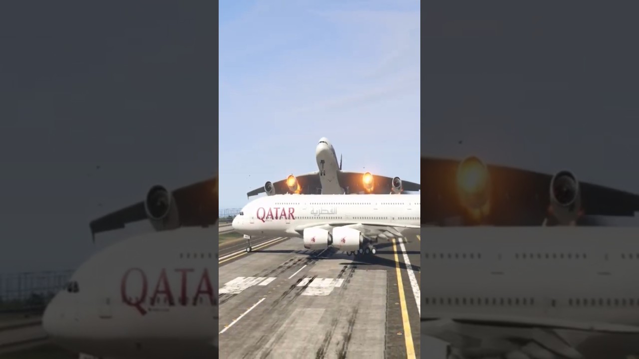Qatar Airbus Accidentally Comes Runway During Airbus A-380 Landing GtaT