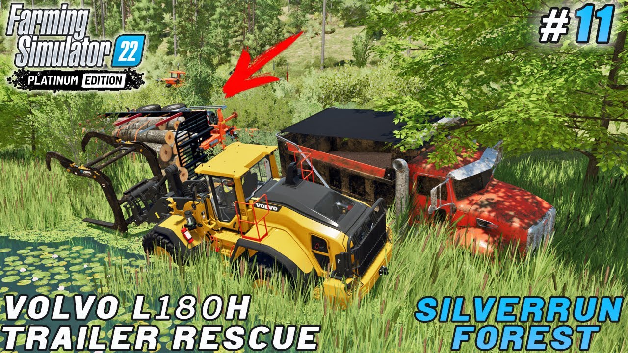 Launch of yacht and barrel production, new VOLVO L180H | Silverrun Forest | FS 22 | Timelapse #11