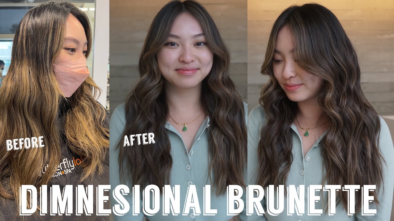 Low Maintenance Dimensional Brunette Balayage | Natural Hair Transformation