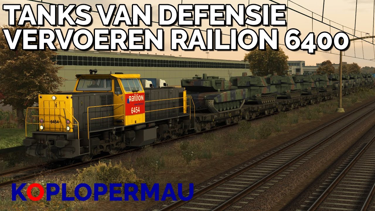Train Simulator 2021: Tanks van Defensie vervoeren met de Railion 6400!