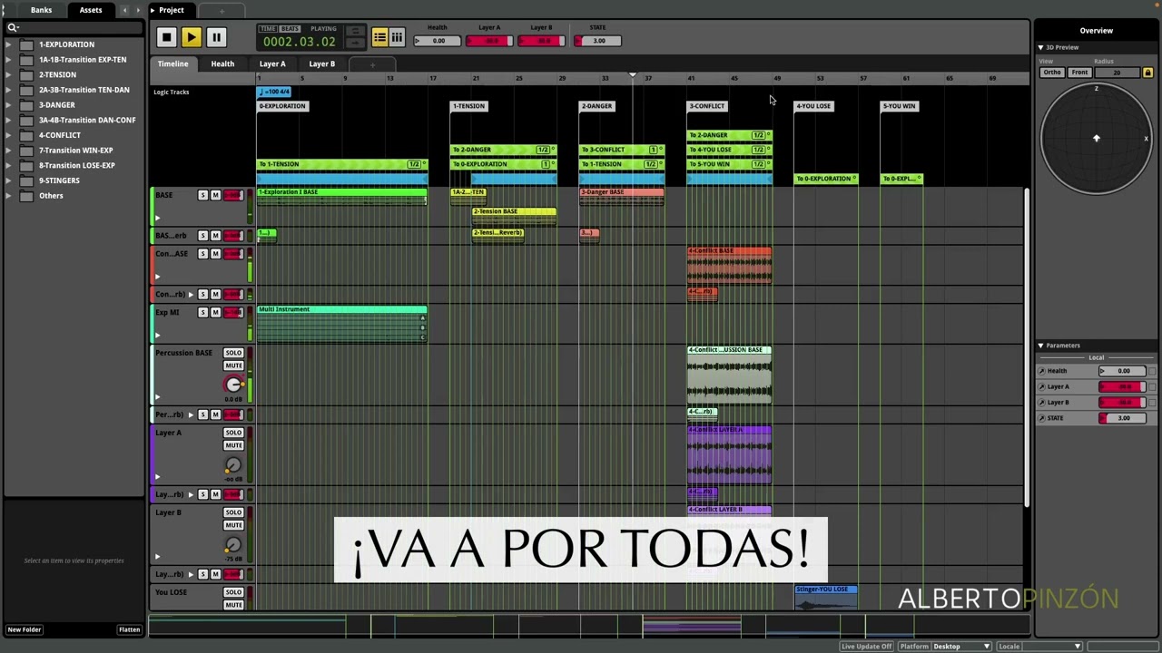 Música adaptativa para videojuegos en FMOD