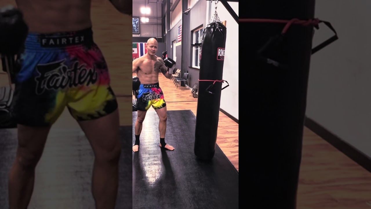 Muay Thai Teep followed by kick Exercise (Defensive Counter) @PreyBoxing 