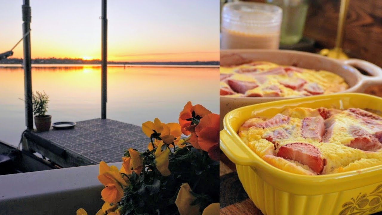 Serene sunrise & simple recipes on my boat | Ducks, Tulips, slow living