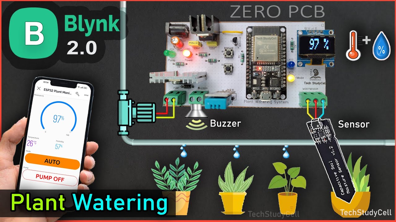 IoT Based Plant Watering System Indoor project using ESP32 Blynk | IoT Projects 2023