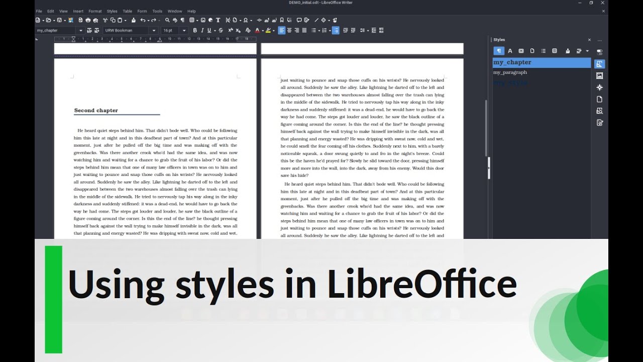 Использование стилей в LibreOffice