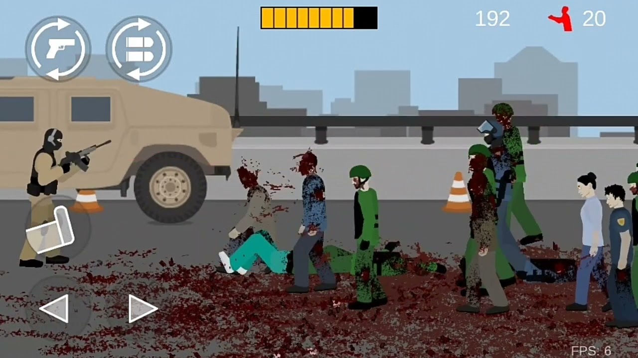 Flat Zombies Cleanup Defense Bridge Part 16:Saiga-12
