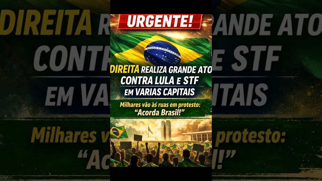 DIREITA REALIZA GRANDE ATO CONTRA LULA E STF EM V&Aacute;RIAS CAPITAIS