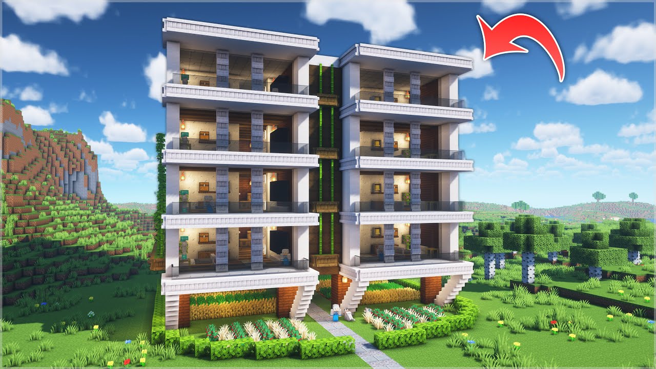 ⛏️ Minecraft :: Как построить современную квартиру 🏡