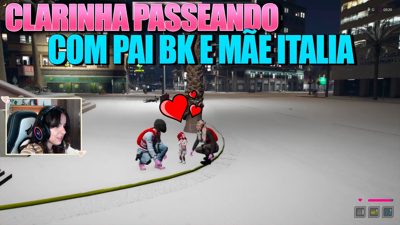 CLARINHA PASSEANDO COM PAI🔴 BKINHO E MÃE ITALIA E TIA MARIA NA RESENHA