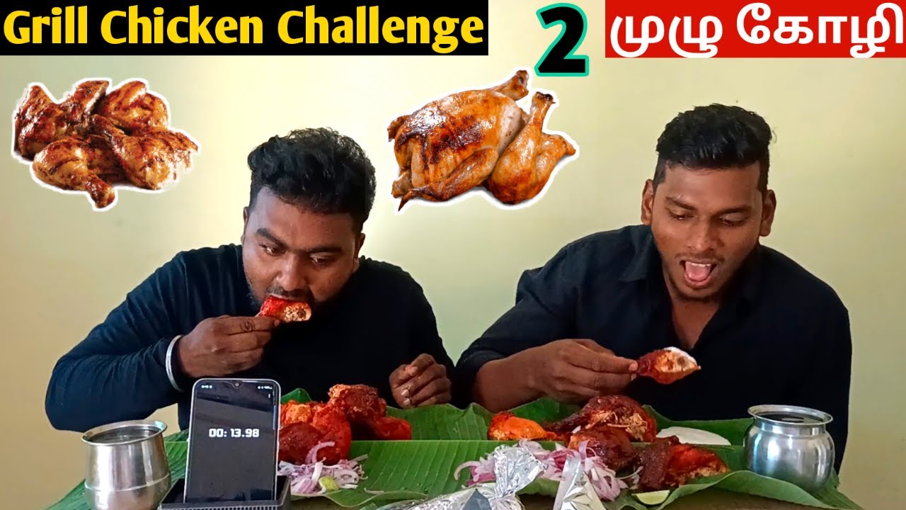Grilled chicken Eating Challenge😋🥳 | Full Grilled | Raj Thoughts