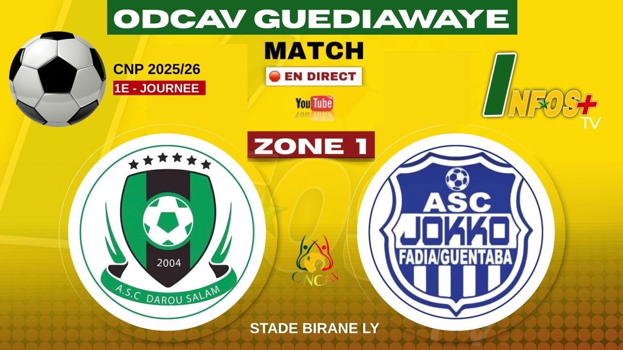 EN DIRECT  NAVETANE GUEDIAWAYE  2025 / ZONE 1  |  DAROU  SALAM  VS  JOKKO