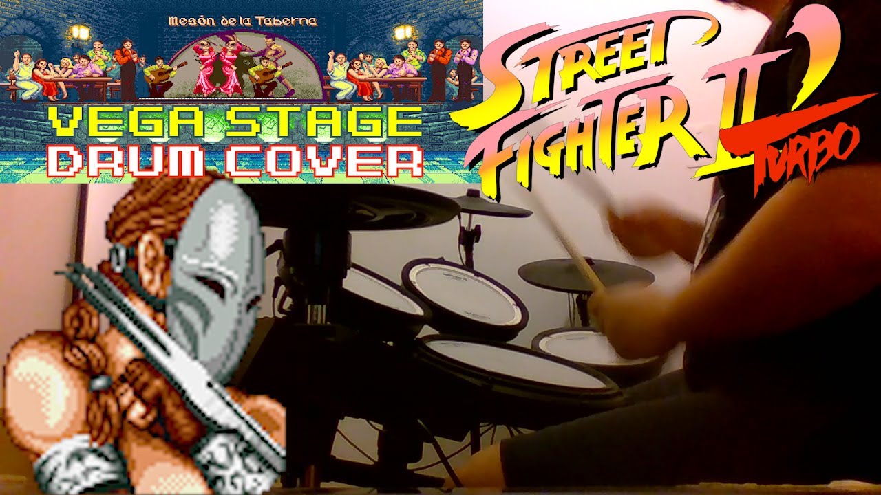 Street Fighter II Turbo (SNES) - Vega stage (Extended drum cover)