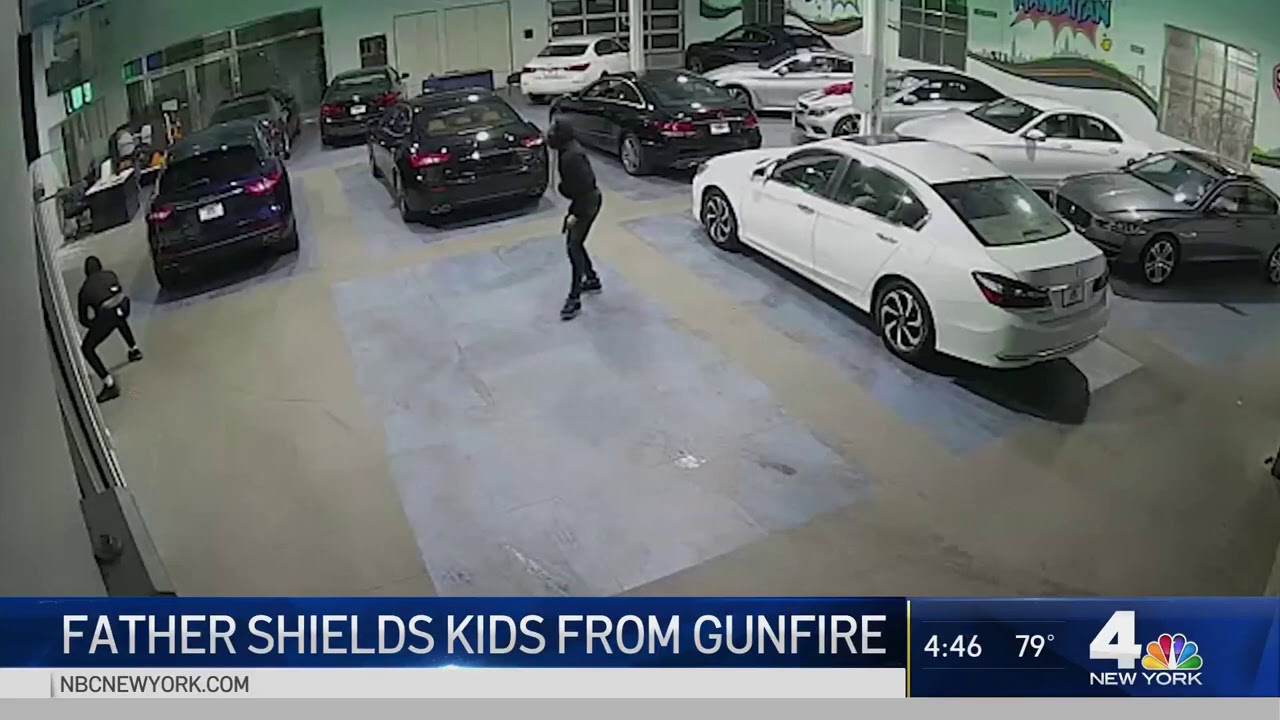 Dad Shields His Kids From Gunfire | NBC New York