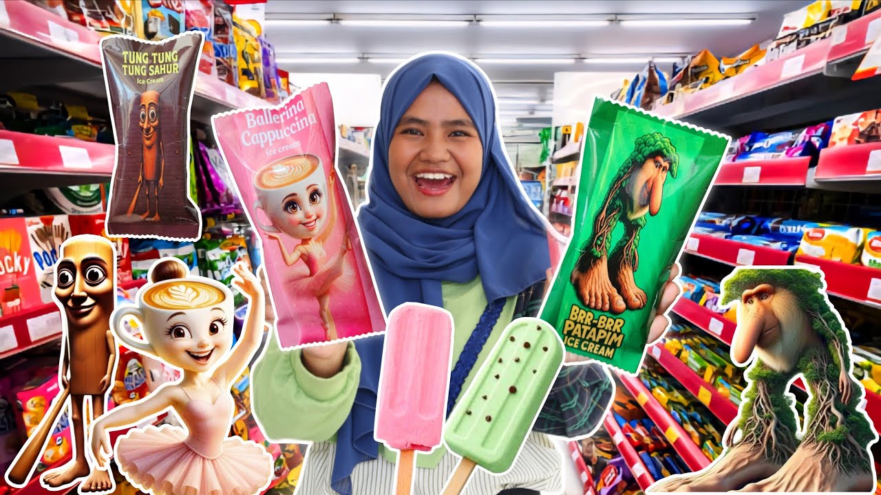 BORONG ES KRIM ANOMALI DI MINIMARKET | TUNG TUNG SAHUR, BALLERINA CAPPUCINA, BBR BBR PATAPIM