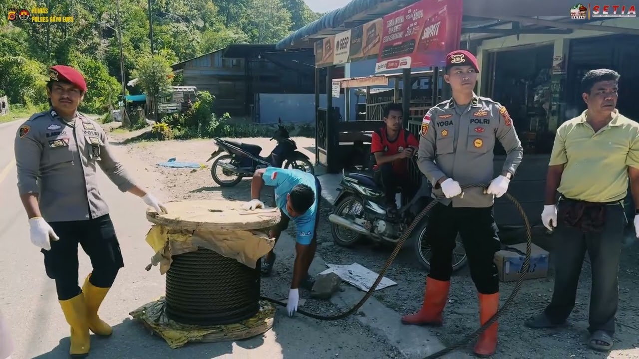 PEMBUATAN JEMBATAN DESA PUNGKE  POLRES GAYO LUES
