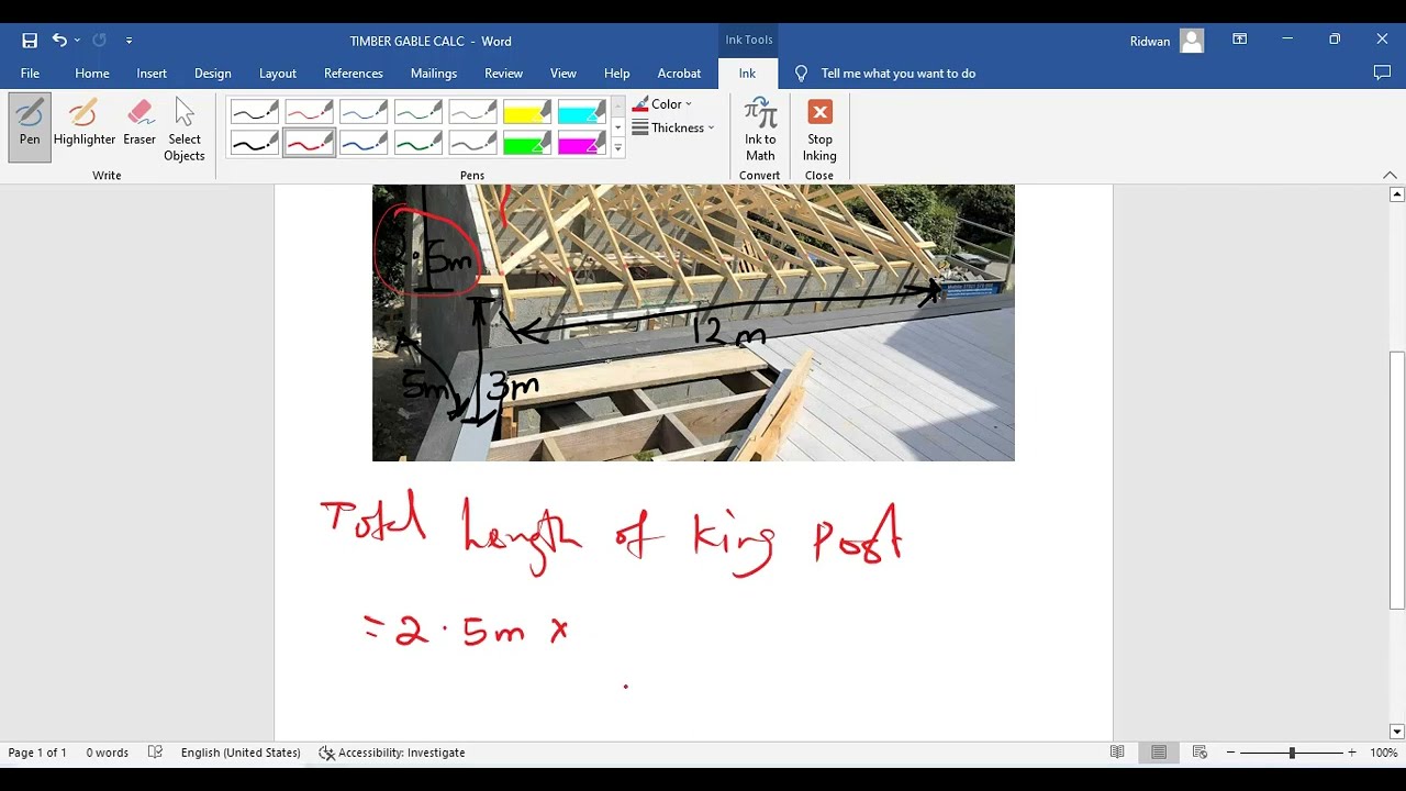 Episode 4- Timber Gable Roof member calculation- King Post