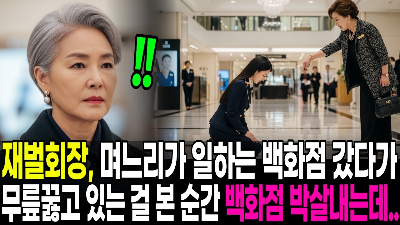 100조 재벌회장 시어머니는 며느리가 무릎 꿇고 있는 걸 본 순간, 백화점을 박살내는데…