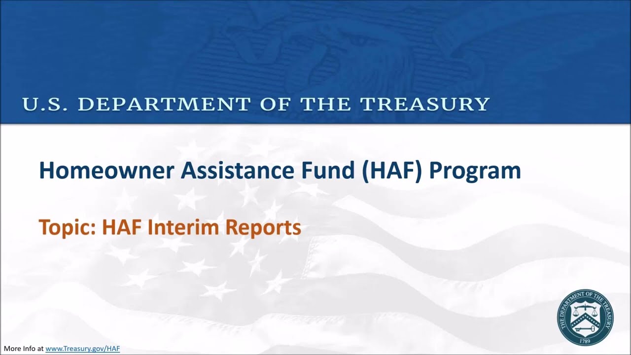 WEBNIAR: Homeowner Assistance Fund: Interim Reports