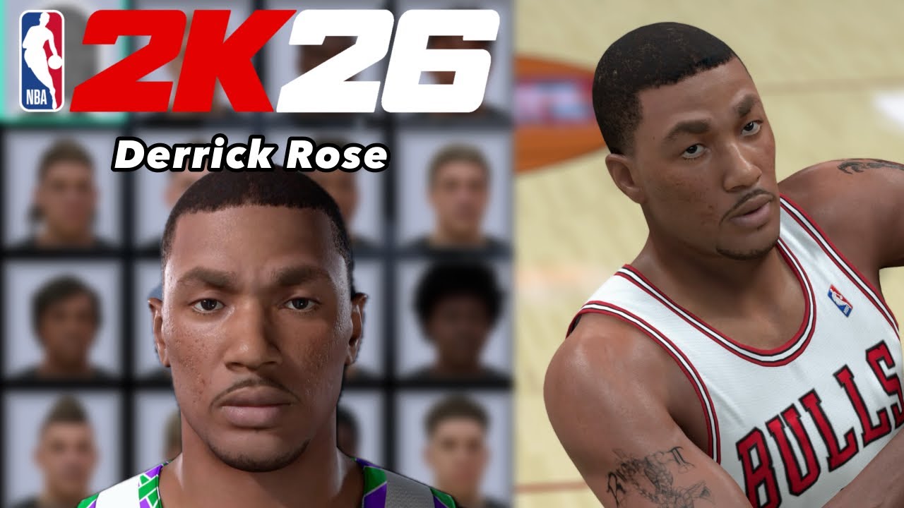 Derrick Rose 🌹 face creation NBA2k26!!
