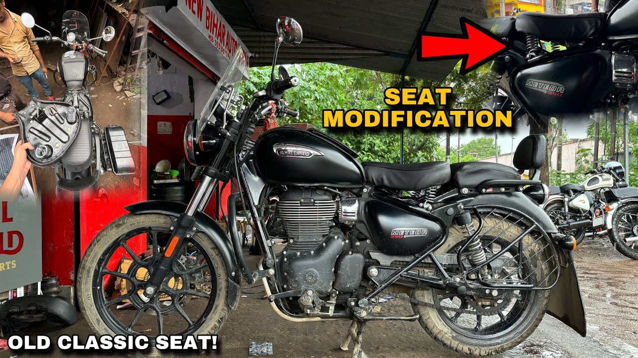 Old Classic 350 ki Seat Meteor 350 me laga di! Seat Modification | Classic Seat on Meteor 350 |#MxK