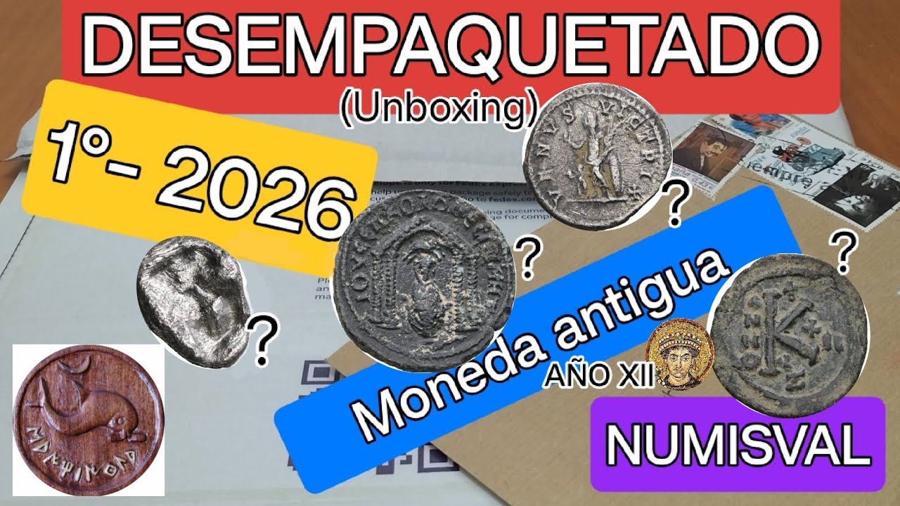 Primer Unboxing del 2026, un poco de todo, del 500 a. C. al 500 d. C.#historia #numismatics #silver 