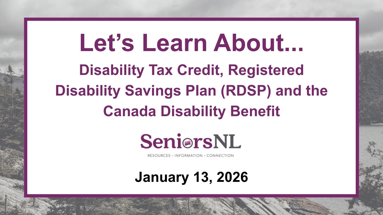 Tea and Talk: Disability Tax Credit, RDSP, and the Canada Disability Benefit
