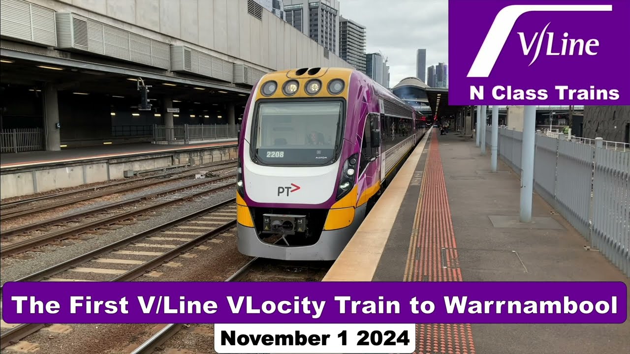 The First V/Line VLocity Train to Warrnambool