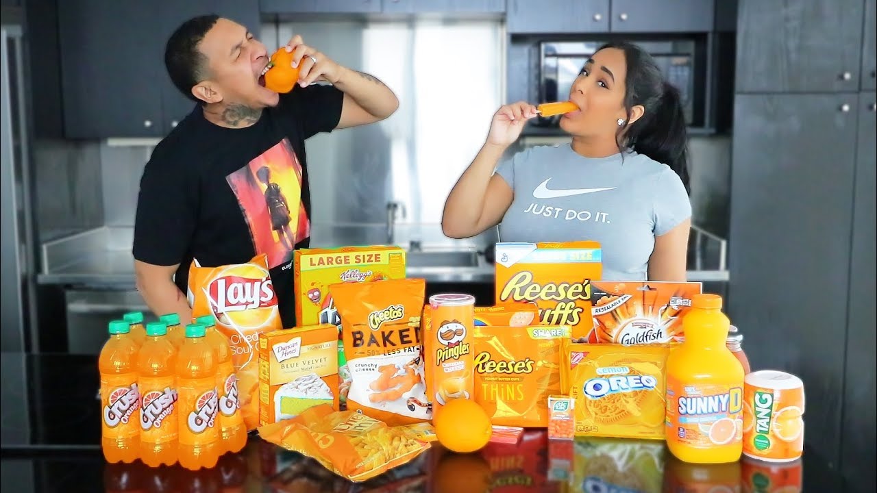 EATING ONLY ORANGE FOODS FOR 24 HOURS!