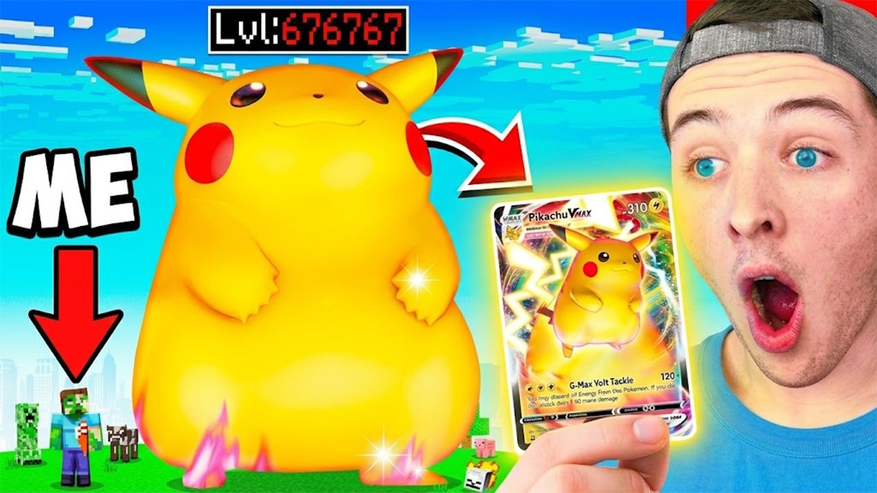 Opening GIGANTAMAX POKEMON PACKS to get GOD POKEMON in MINECRAFT!