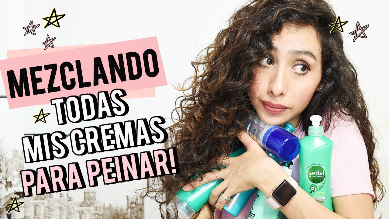 PEINANDO MIS RIZOS MEZCLANDO TODAS MIS CREMAS PARA PEINAR 😲 attalia dasbel