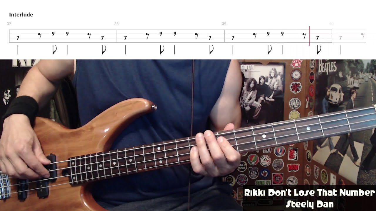 Rikki Don't Lose That Number by Steely Dan - Bass Cover with Tabs Play-Along