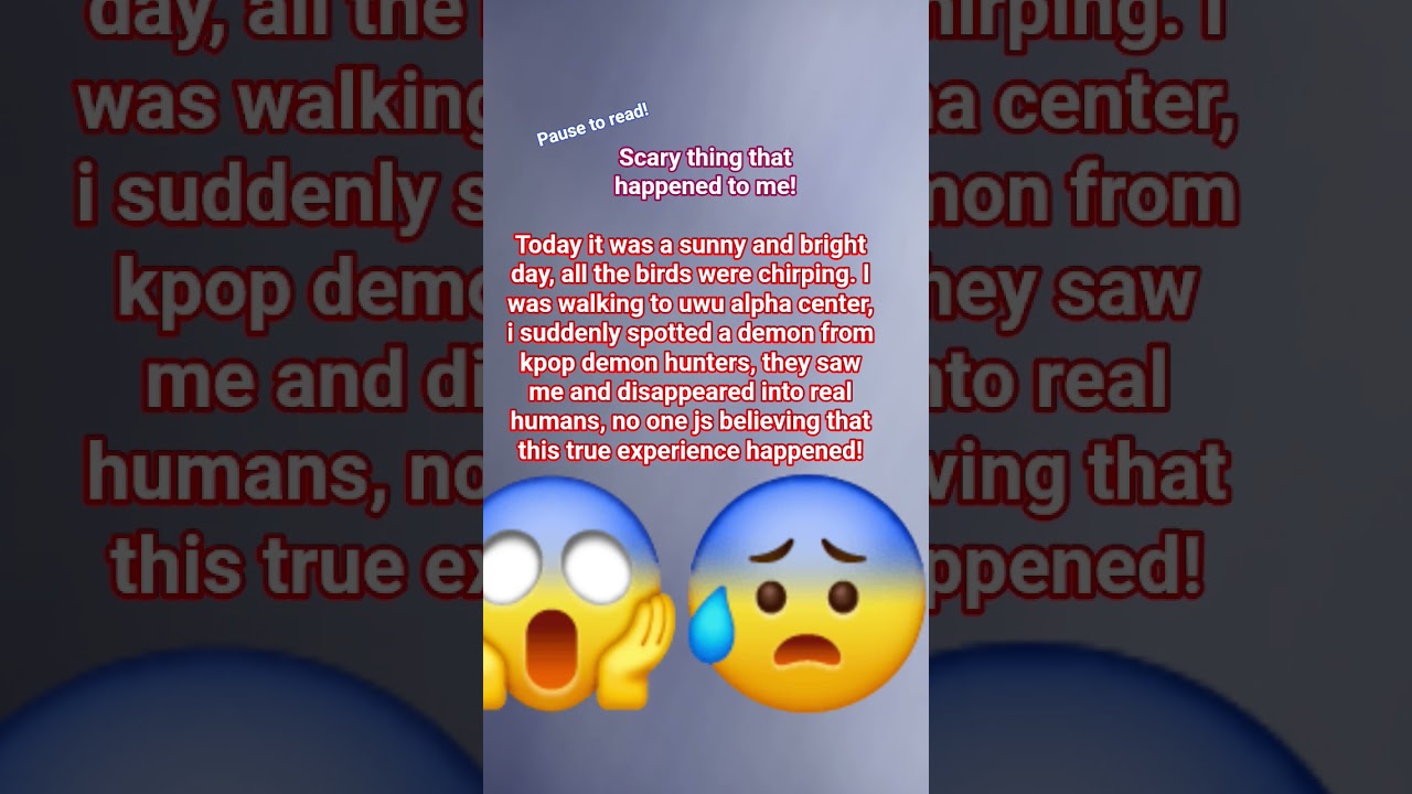 this scary thing happened to me, all kids stay safe! 