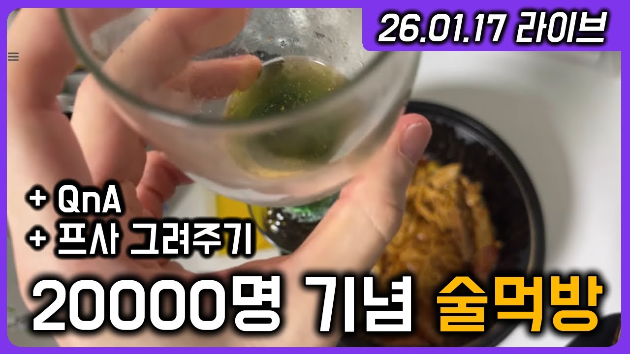 26.01.17 구독자 2만 명 기념 손캠 술먹방 소통 방송!!