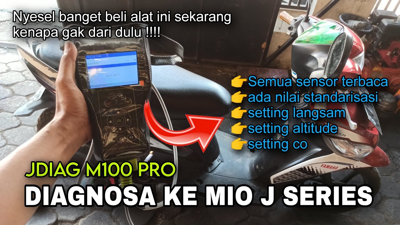 Cara pemakaian JDIAG M100 PRO diagnosa ke Mio j series,kalian Wajib punya alat ini 👍
