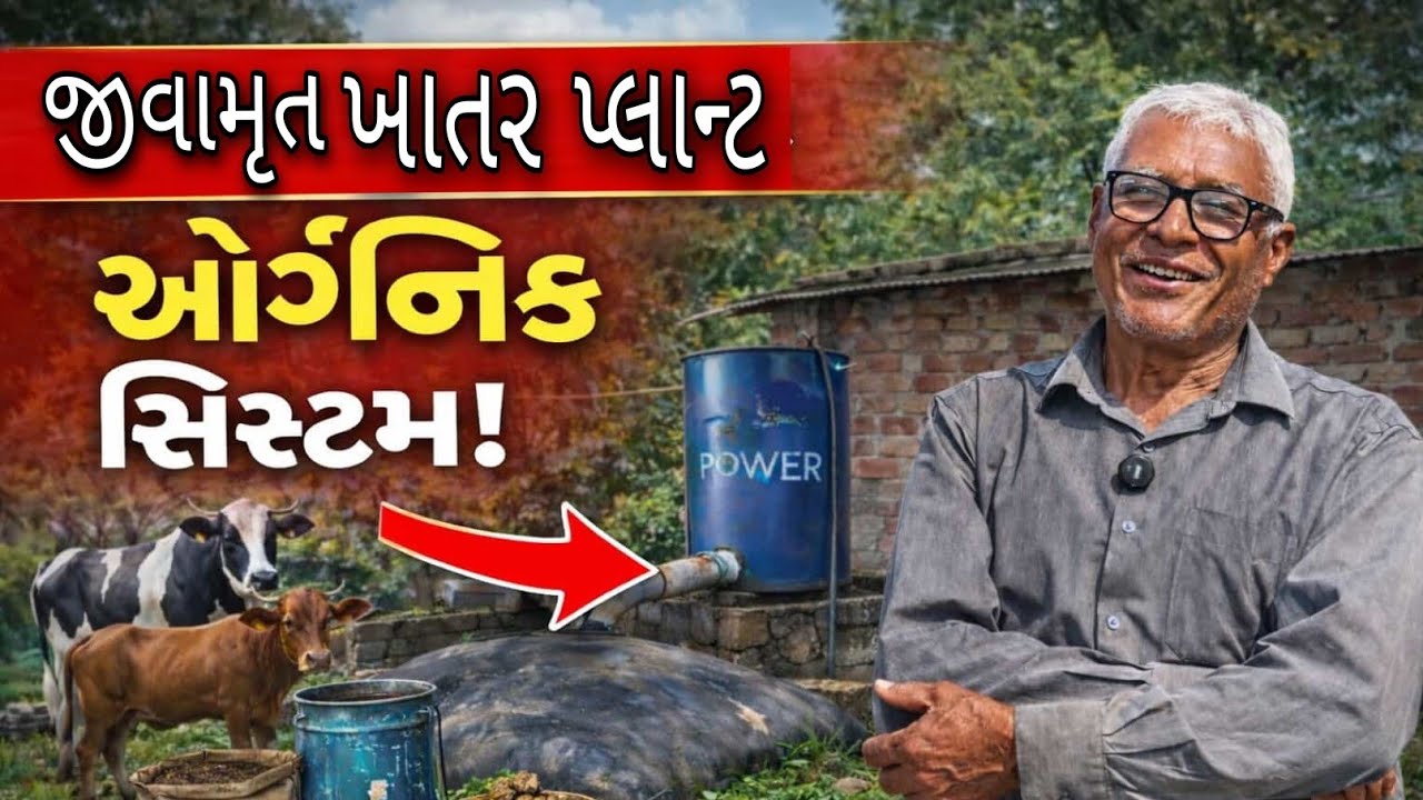 ઓર્ગેનિક ખેતી માટે જીવામૃત પ્લાન્ટ@KhedutSafarGujarat #jivarut#farming #organicfarmers 