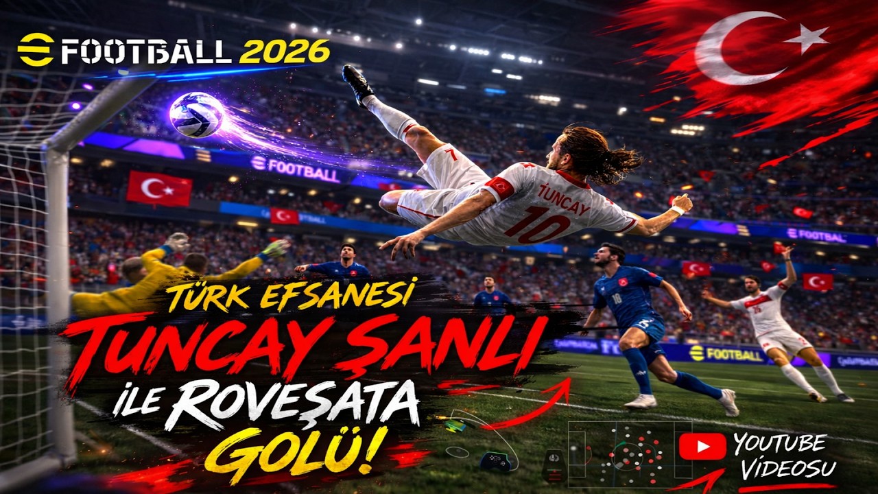 104 EFSANE BEDAVA TUNCAY ŞANLI İLE ROVAŞATA GOLLLL 👑 eFootball 2026