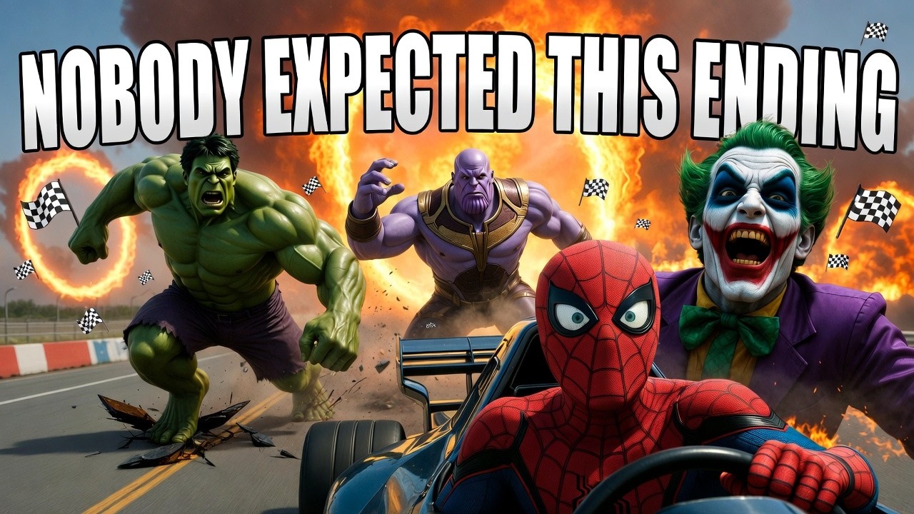 Hulk & Spider-Man vs Joker & Thanos: THE ULTIMATE MULTIVERSE RACE! 🏎️💨