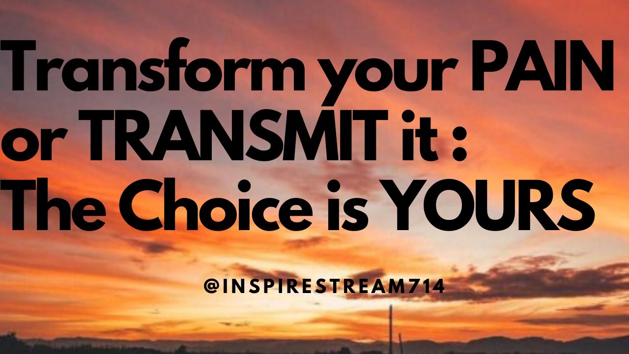 Transform our PAIN and BREAK FREE from the CYCLE of SUFFERING