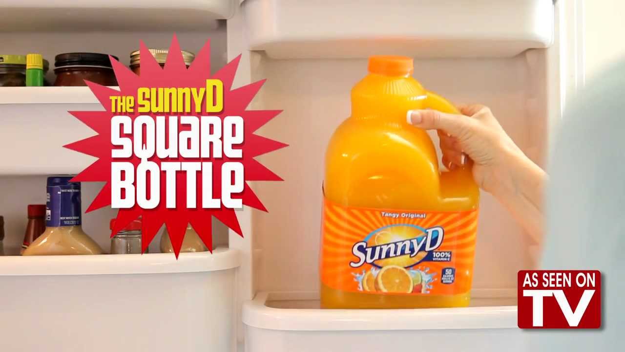 The SunnyD Square Bottle - Easy to Store