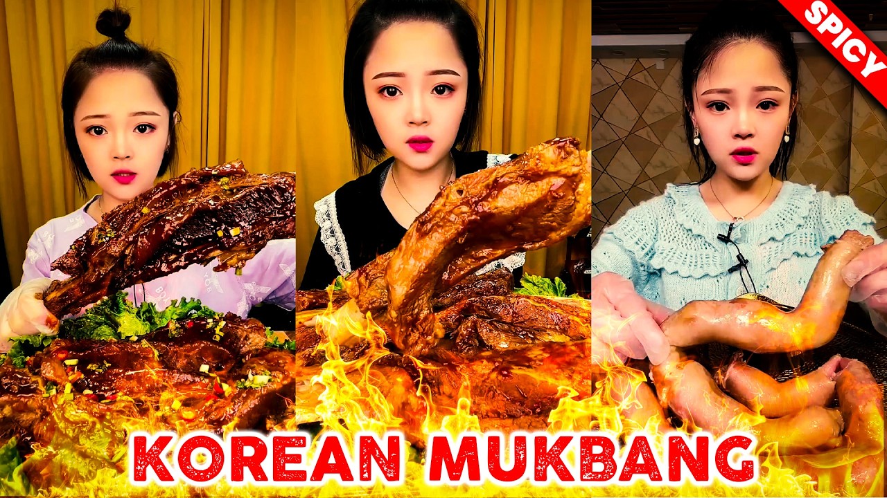 REAL MUKBANG :) SPICY PORK BELLY SOOTHING SOUNDS WHIEL ENJOING DELICIOUS FOOD | #ASMR #MUKBANG