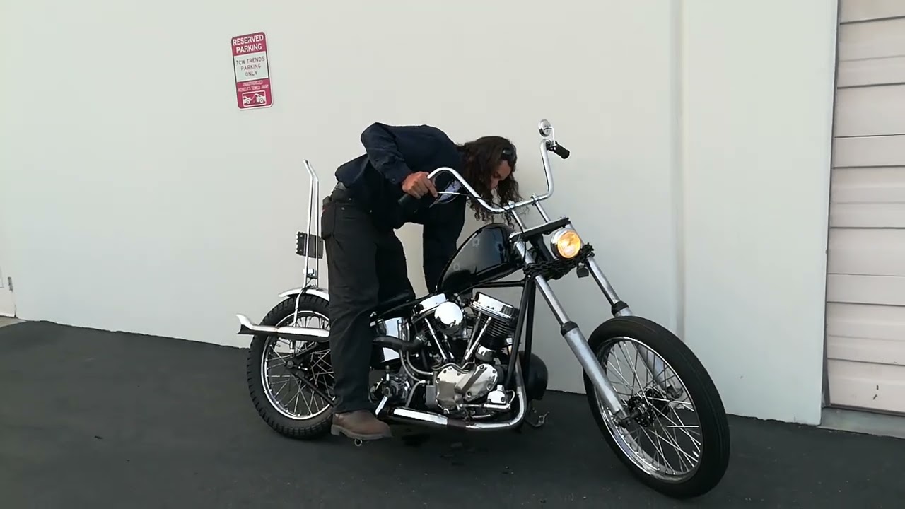 1957 Harley Davidson Panhead Jockey Suicide