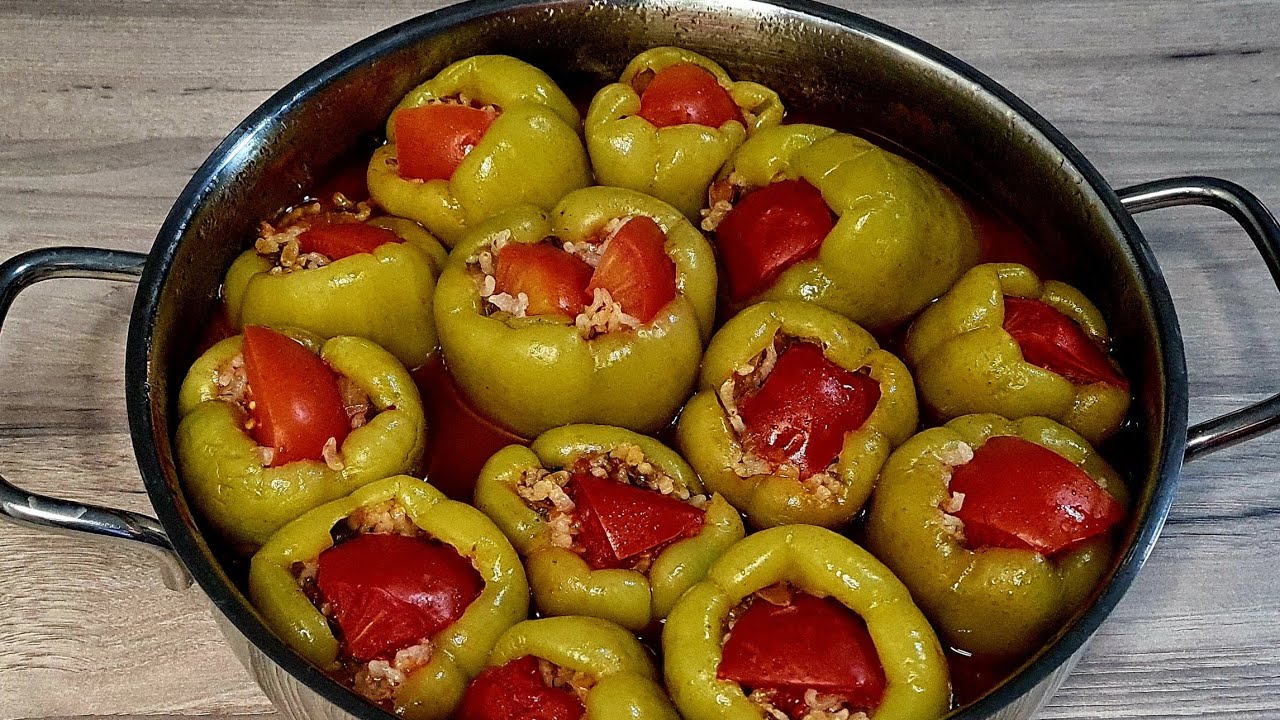 🔝ZEYTİNYAĞLI BOL EKŞİLİ 😋 BİBER DOLMA YEMEĞİM NEFİS OLUYOR👌